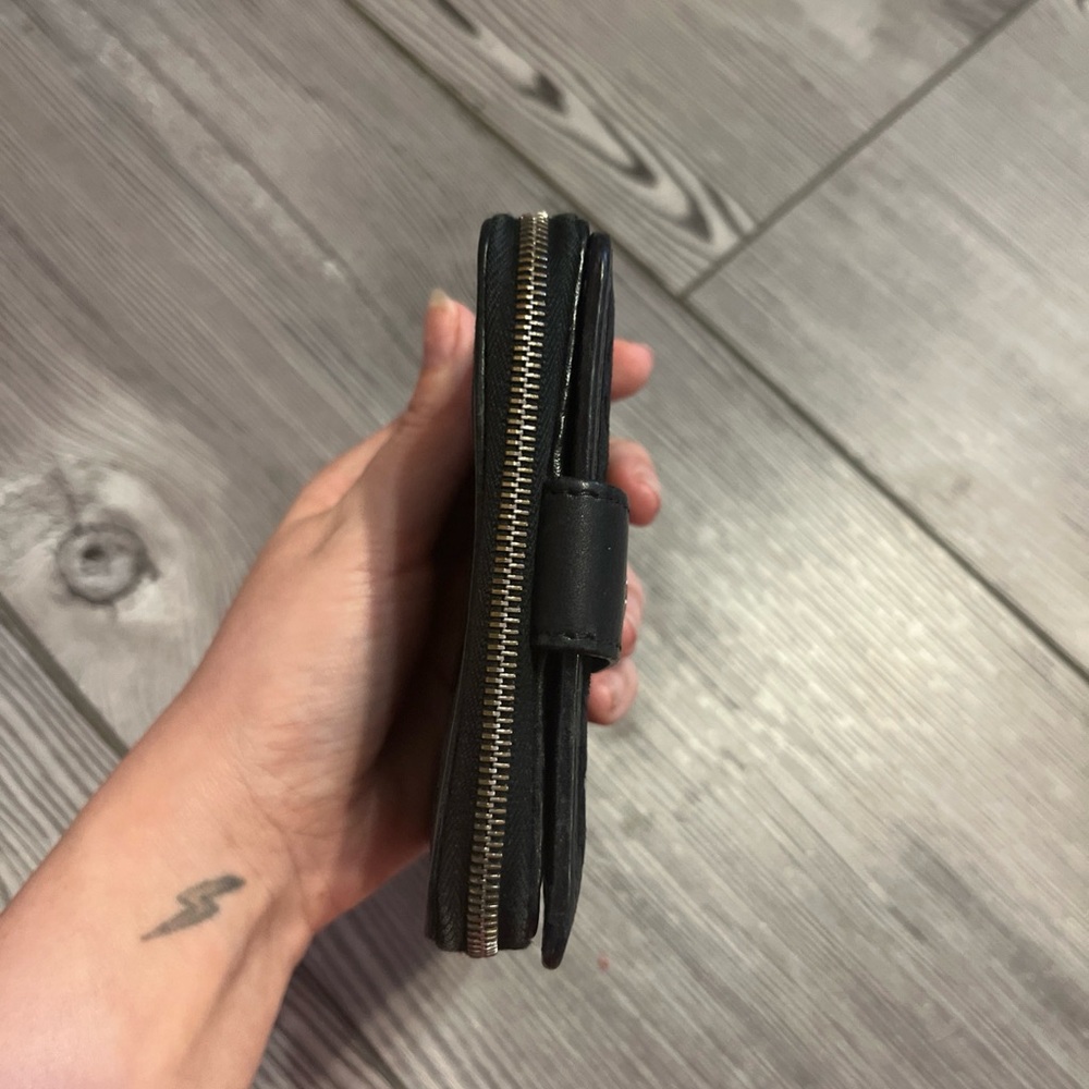 Vintage Celine Black Leather and Suede Wallet - Picture 3 of 8